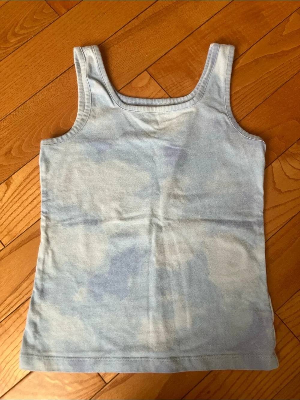 Girls Light Blue Tie-Dye Tank Top